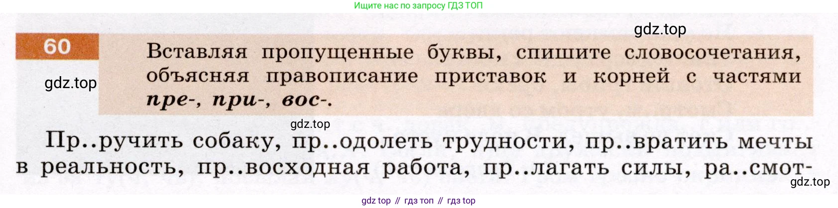 Русский язык, 6 класс Учебник, авторы: Разумовская Маргарита Михайловна, Львова Светлана Ивановна, Капинос Валентина Ивановна, Львов Валентин Витальевич, Соловейчик Марина Сергеевна, Сергеева Наталья Николаевна, Тронина Татьяна Сергеевна, издательство Просвещение, Москва, 2023, белого цвета, Часть 1, страница 28, номер 60, Условие (2022)