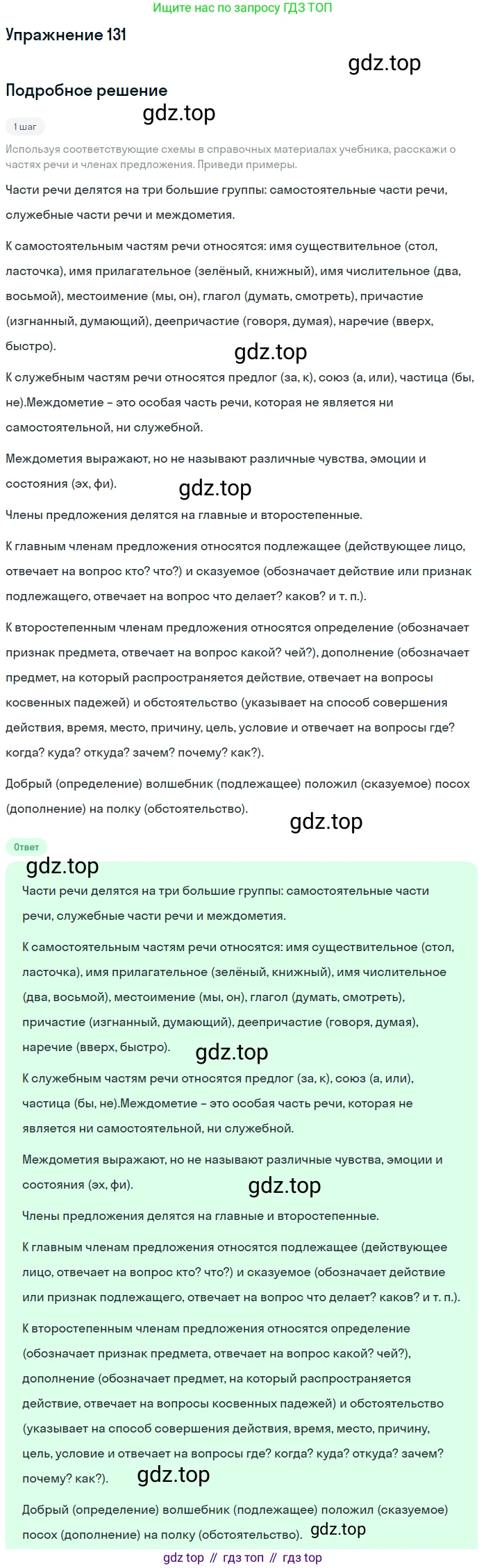 Русский язык, 6 класс Учебник, авторы: Разумовская Маргарита Михайловна, Львова Светлана Ивановна, Капинос Валентина Ивановна, Львов Валентин Витальевич, Соловейчик Марина Сергеевна, Сергеева Наталья Николаевна, Тронина Татьяна Сергеевна, издательство Просвещение, Москва, 2023, белого цвета, Часть 1, страница 51, номер 131, Решение 1 (2022)