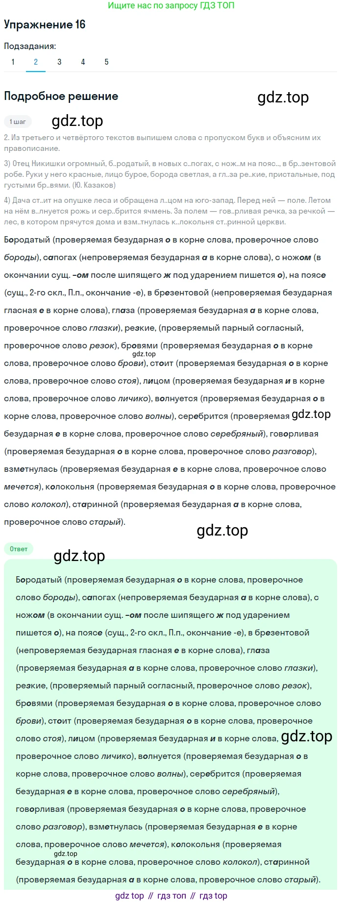 Русский язык, 6 класс Учебник, авторы: Разумовская Маргарита Михайловна, Львова Светлана Ивановна, Капинос Валентина Ивановна, Львов Валентин Витальевич, Соловейчик Марина Сергеевна, Сергеева Наталья Николаевна, Тронина Татьяна Сергеевна, издательство Просвещение, Москва, 2023, белого цвета, Часть 1, страница 12, номер 16, Решение 1 (2022) (продолжение 2)