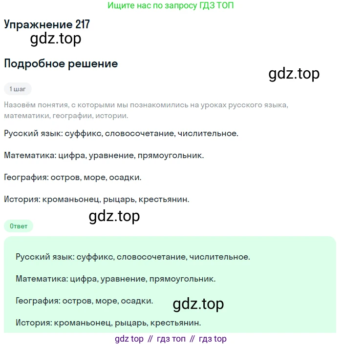 Русский язык, 6 класс Учебник, авторы: Разумовская Маргарита Михайловна, Львова Светлана Ивановна, Капинос Валентина Ивановна, Львов Валентин Витальевич, Соловейчик Марина Сергеевна, Сергеева Наталья Николаевна, Тронина Татьяна Сергеевна, издательство Просвещение, Москва, 2023, белого цвета, Часть 1, страница 85, номер 217, Решение 1 (2022)
