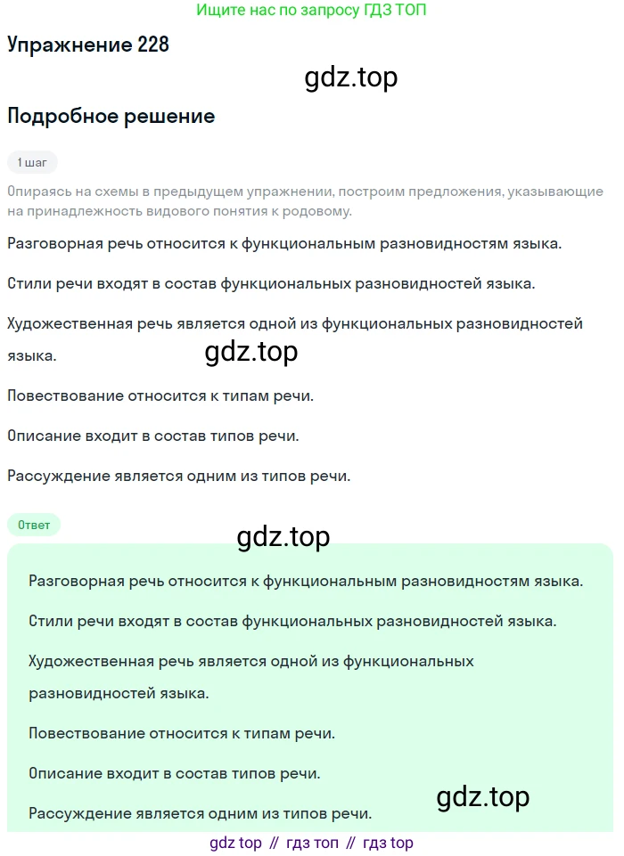 Русский язык, 6 класс Учебник, авторы: Разумовская Маргарита Михайловна, Львова Светлана Ивановна, Капинос Валентина Ивановна, Львов Валентин Витальевич, Соловейчик Марина Сергеевна, Сергеева Наталья Николаевна, Тронина Татьяна Сергеевна, издательство Просвещение, Москва, 2023, белого цвета, Часть 1, страница 88, номер 228, Решение 1 (2022)