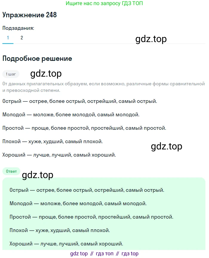 Русский язык, 6 класс Учебник, авторы: Разумовская Маргарита Михайловна, Львова Светлана Ивановна, Капинос Валентина Ивановна, Львов Валентин Витальевич, Соловейчик Марина Сергеевна, Сергеева Наталья Николаевна, Тронина Татьяна Сергеевна, издательство Просвещение, Москва, 2023, белого цвета, Часть 1, страница 93, номер 248, Решение 1 (2022)