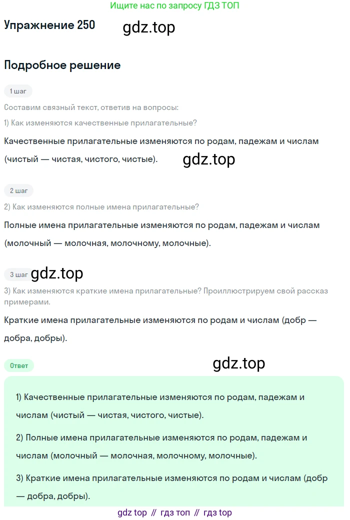 Русский язык, 6 класс Учебник, авторы: Разумовская Маргарита Михайловна, Львова Светлана Ивановна, Капинос Валентина Ивановна, Львов Валентин Витальевич, Соловейчик Марина Сергеевна, Сергеева Наталья Николаевна, Тронина Татьяна Сергеевна, издательство Просвещение, Москва, 2023, белого цвета, Часть 1, страница 94, номер 250, Решение 1 (2022)