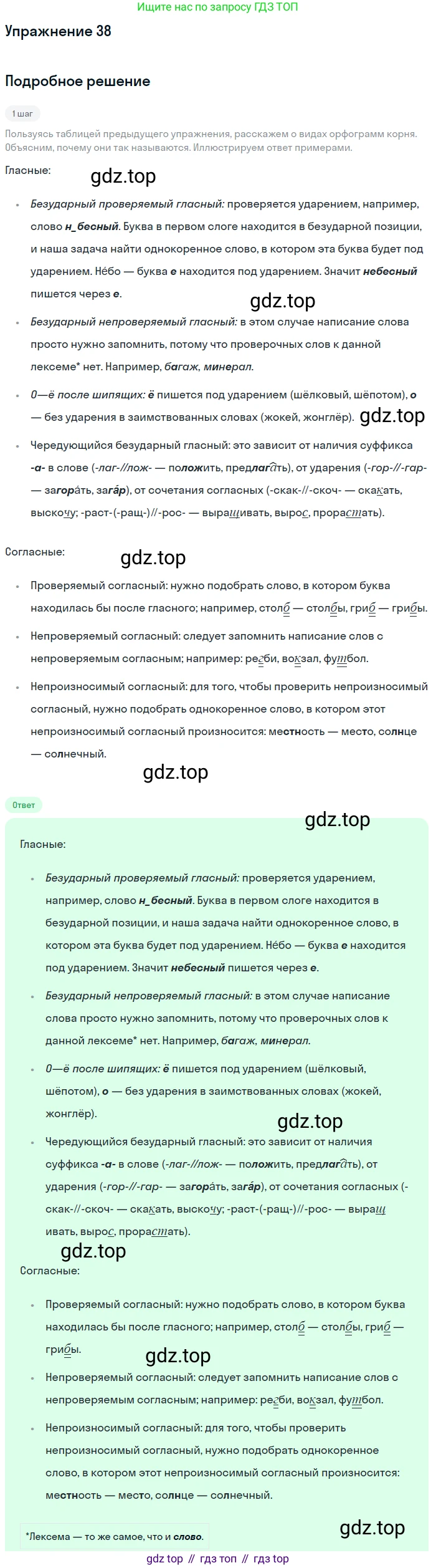 Русский язык, 6 класс Учебник, авторы: Разумовская Маргарита Михайловна, Львова Светлана Ивановна, Капинос Валентина Ивановна, Львов Валентин Витальевич, Соловейчик Марина Сергеевна, Сергеева Наталья Николаевна, Тронина Татьяна Сергеевна, издательство Просвещение, Москва, 2023, белого цвета, Часть 1, страница 21, номер 38, Решение 1 (2022)