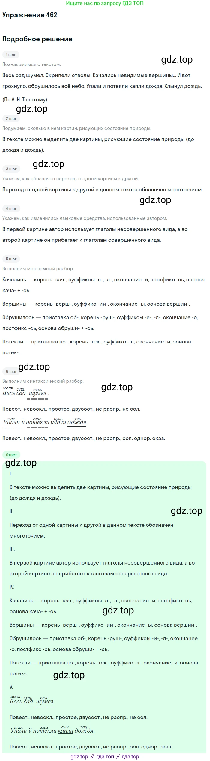 Русский язык, 6 класс Учебник, авторы: Разумовская Маргарита Михайловна, Львова Светлана Ивановна, Капинос Валентина Ивановна, Львов Валентин Витальевич, Соловейчик Марина Сергеевна, Сергеева Наталья Николаевна, Тронина Татьяна Сергеевна, издательство Просвещение, Москва, 2023, белого цвета, Часть 2, страница 24, номер 462, Решение 1 (2022)