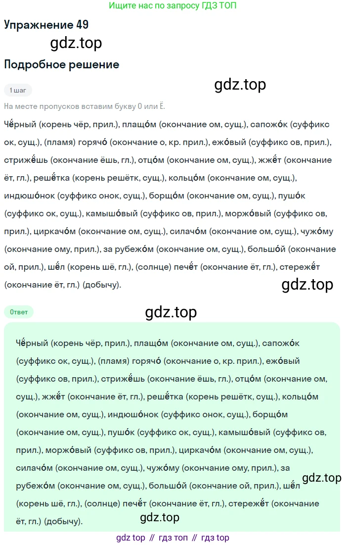 Русский язык, 6 класс Учебник, авторы: Разумовская Маргарита Михайловна, Львова Светлана Ивановна, Капинос Валентина Ивановна, Львов Валентин Витальевич, Соловейчик Марина Сергеевна, Сергеева Наталья Николаевна, Тронина Татьяна Сергеевна, издательство Просвещение, Москва, 2023, белого цвета, Часть 1, страница 25, номер 49, Решение 1 (2022)