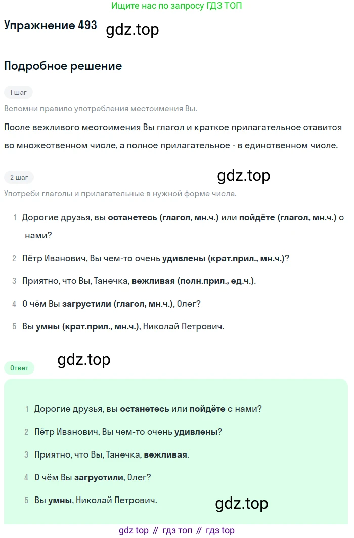 Русский язык, 6 класс Учебник, авторы: Разумовская Маргарита Михайловна, Львова Светлана Ивановна, Капинос Валентина Ивановна, Львов Валентин Витальевич, Соловейчик Марина Сергеевна, Сергеева Наталья Николаевна, Тронина Татьяна Сергеевна, издательство Просвещение, Москва, 2023, белого цвета, Часть 2, страница 38, номер 493, Решение 1 (2022)