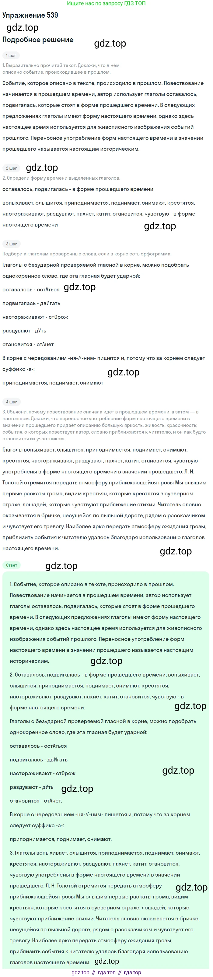 Русский язык, 6 класс Учебник, авторы: Разумовская Маргарита Михайловна, Львова Светлана Ивановна, Капинос Валентина Ивановна, Львов Валентин Витальевич, Соловейчик Марина Сергеевна, Сергеева Наталья Николаевна, Тронина Татьяна Сергеевна, издательство Просвещение, Москва, 2023, белого цвета, Часть 2, страница 55, номер 539, Решение 1 (2022)
