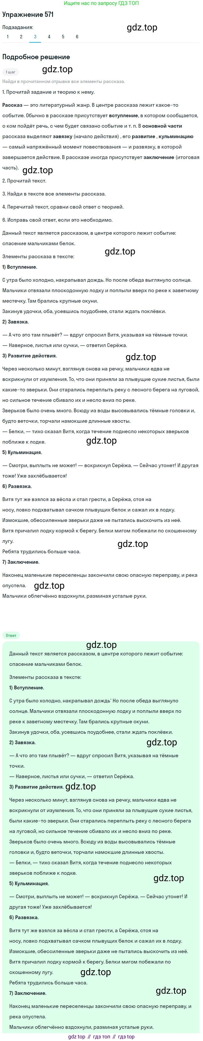 Русский язык, 6 класс Учебник, авторы: Разумовская Маргарита Михайловна, Львова Светлана Ивановна, Капинос Валентина Ивановна, Львов Валентин Витальевич, Соловейчик Марина Сергеевна, Сергеева Наталья Николаевна, Тронина Татьяна Сергеевна, издательство Просвещение, Москва, 2023, белого цвета, Часть 2, страница 65, номер 571, Решение 1 (2022) (продолжение 3)