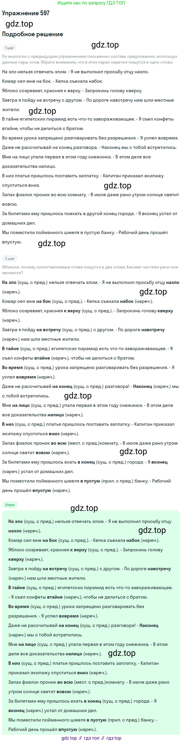 Русский язык, 6 класс Учебник, авторы: Разумовская Маргарита Михайловна, Львова Светлана Ивановна, Капинос Валентина Ивановна, Львов Валентин Витальевич, Соловейчик Марина Сергеевна, Сергеева Наталья Николаевна, Тронина Татьяна Сергеевна, издательство Просвещение, Москва, 2023, белого цвета, Часть 2, страница 74, номер 597, Решение 1 (2022)