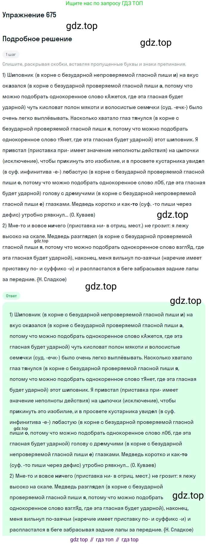 Русский язык, 6 класс Учебник, авторы: Разумовская Маргарита Михайловна, Львова Светлана Ивановна, Капинос Валентина Ивановна, Львов Валентин Витальевич, Соловейчик Марина Сергеевна, Сергеева Наталья Николаевна, Тронина Татьяна Сергеевна, издательство Просвещение, Москва, 2023, белого цвета, Часть 2, страница 107, номер 675, Решение 1 (2022)