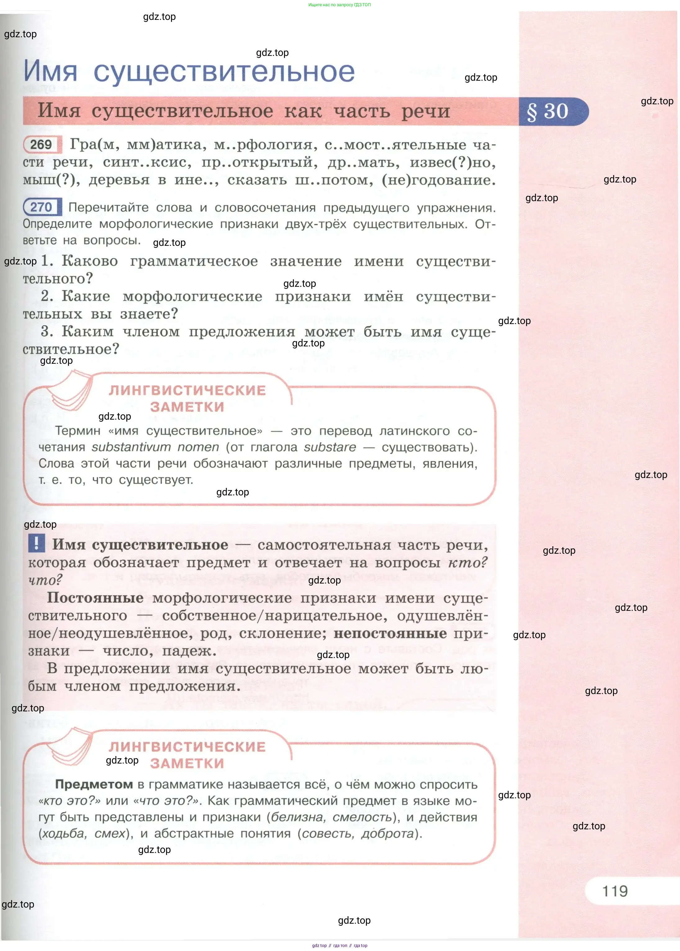 Русский язык, 6 класс Учебник, авторы: Рыбченкова Лидия Макаровна, Александрова Ольга Макаровна, Загоровская Ольга Владимировна, Нарушевич Андрей Георгиевич, Григорьев Андрей Владимирович, Леонтьева Юлия Николаевна, издательство Просвещение, Москва, 2019 - 2022, Часть 1, страница 119