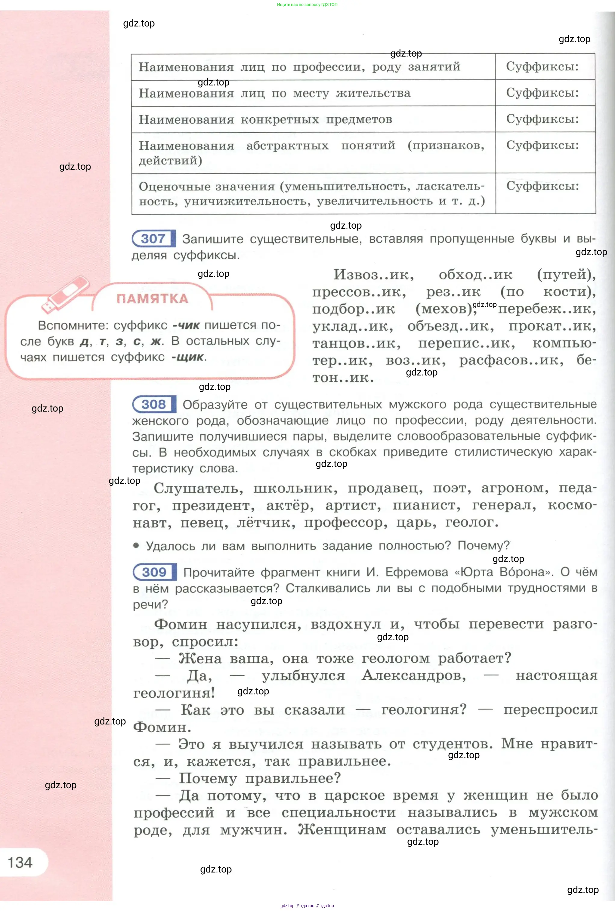 Русский язык, 6 класс Учебник, авторы: Рыбченкова Лидия Макаровна, Александрова Ольга Макаровна, Загоровская Ольга Владимировна, Нарушевич Андрей Георгиевич, Григорьев Андрей Владимирович, Леонтьева Юлия Николаевна, издательство Просвещение, Москва, 2019 - 2022, Часть 1, страница 134