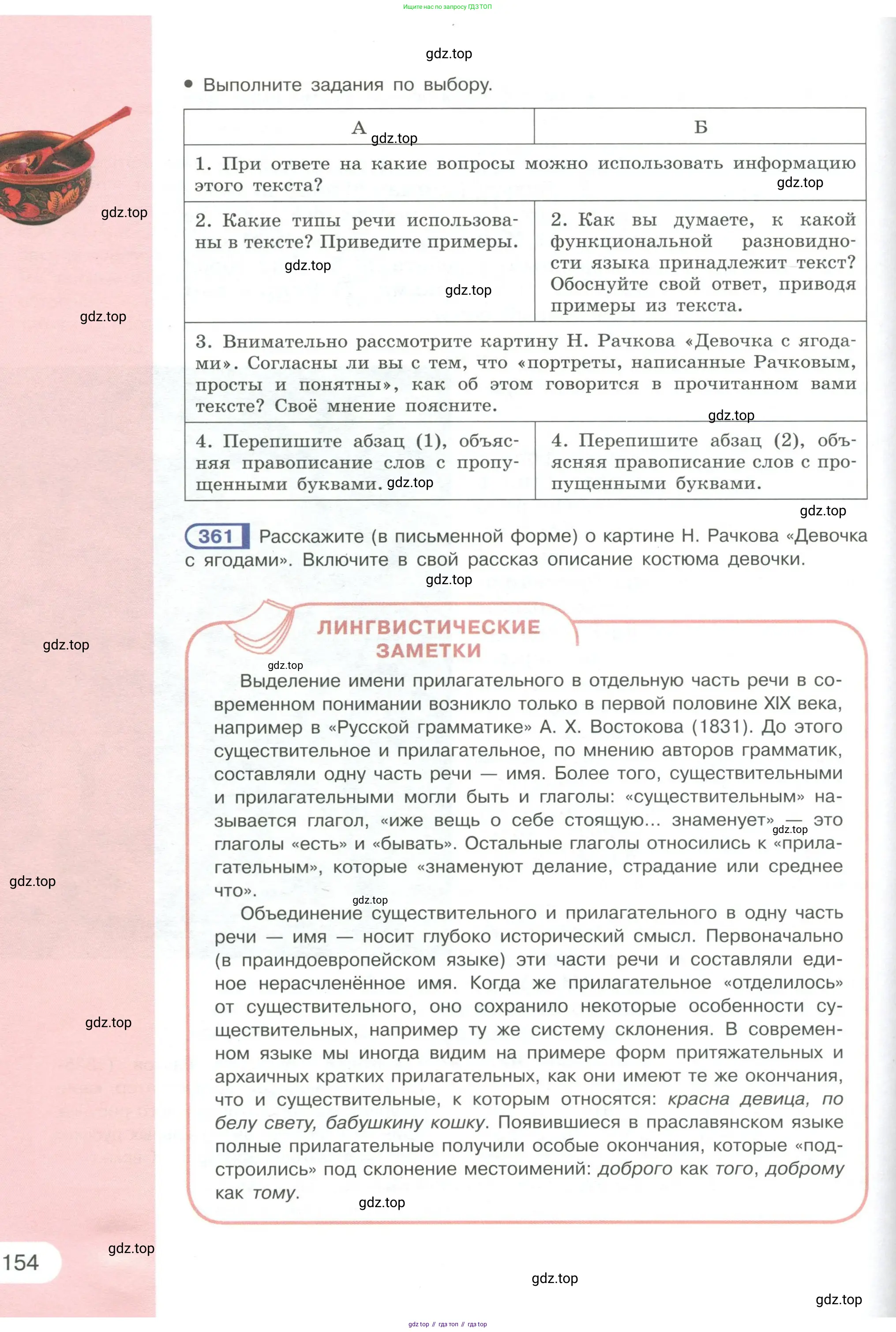 Русский язык, 6 класс Учебник, авторы: Рыбченкова Лидия Макаровна, Александрова Ольга Макаровна, Загоровская Ольга Владимировна, Нарушевич Андрей Георгиевич, Григорьев Андрей Владимирович, Леонтьева Юлия Николаевна, издательство Просвещение, Москва, 2019 - 2022, Часть 1, страница 154