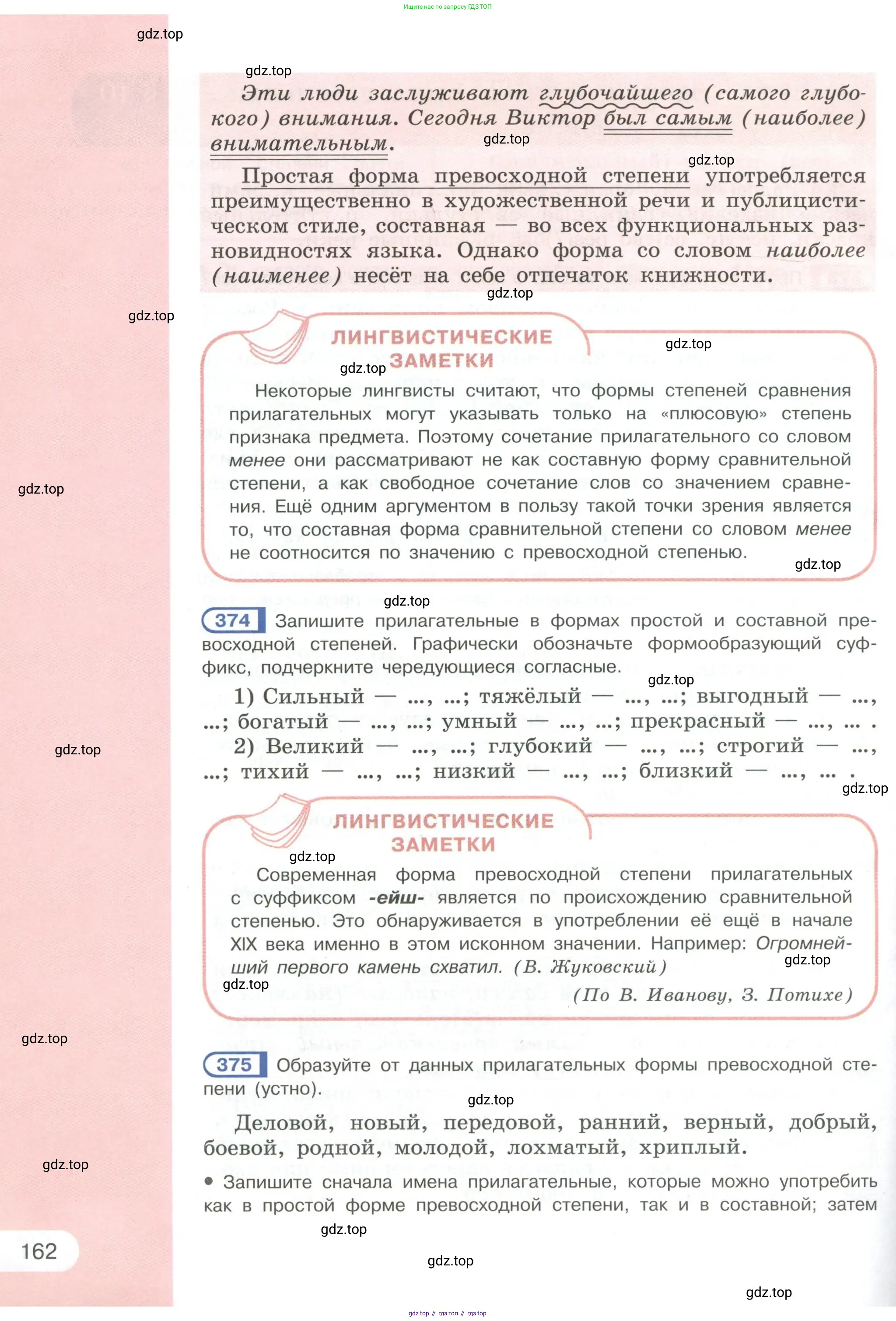 Русский язык, 6 класс Учебник, авторы: Рыбченкова Лидия Макаровна, Александрова Ольга Макаровна, Загоровская Ольга Владимировна, Нарушевич Андрей Георгиевич, Григорьев Андрей Владимирович, Леонтьева Юлия Николаевна, издательство Просвещение, Москва, 2019 - 2022, Часть 1, страница 162