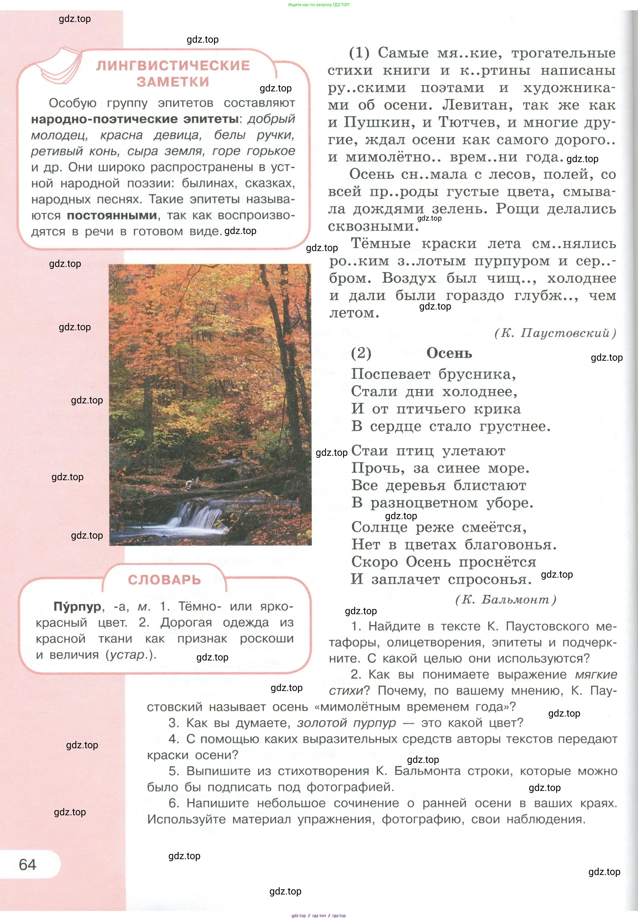 Русский язык, 6 класс Учебник, авторы: Рыбченкова Лидия Макаровна, Александрова Ольга Макаровна, Загоровская Ольга Владимировна, Нарушевич Андрей Георгиевич, Григорьев Андрей Владимирович, Леонтьева Юлия Николаевна, издательство Просвещение, Москва, 2019 - 2022, Часть 2, страница 64