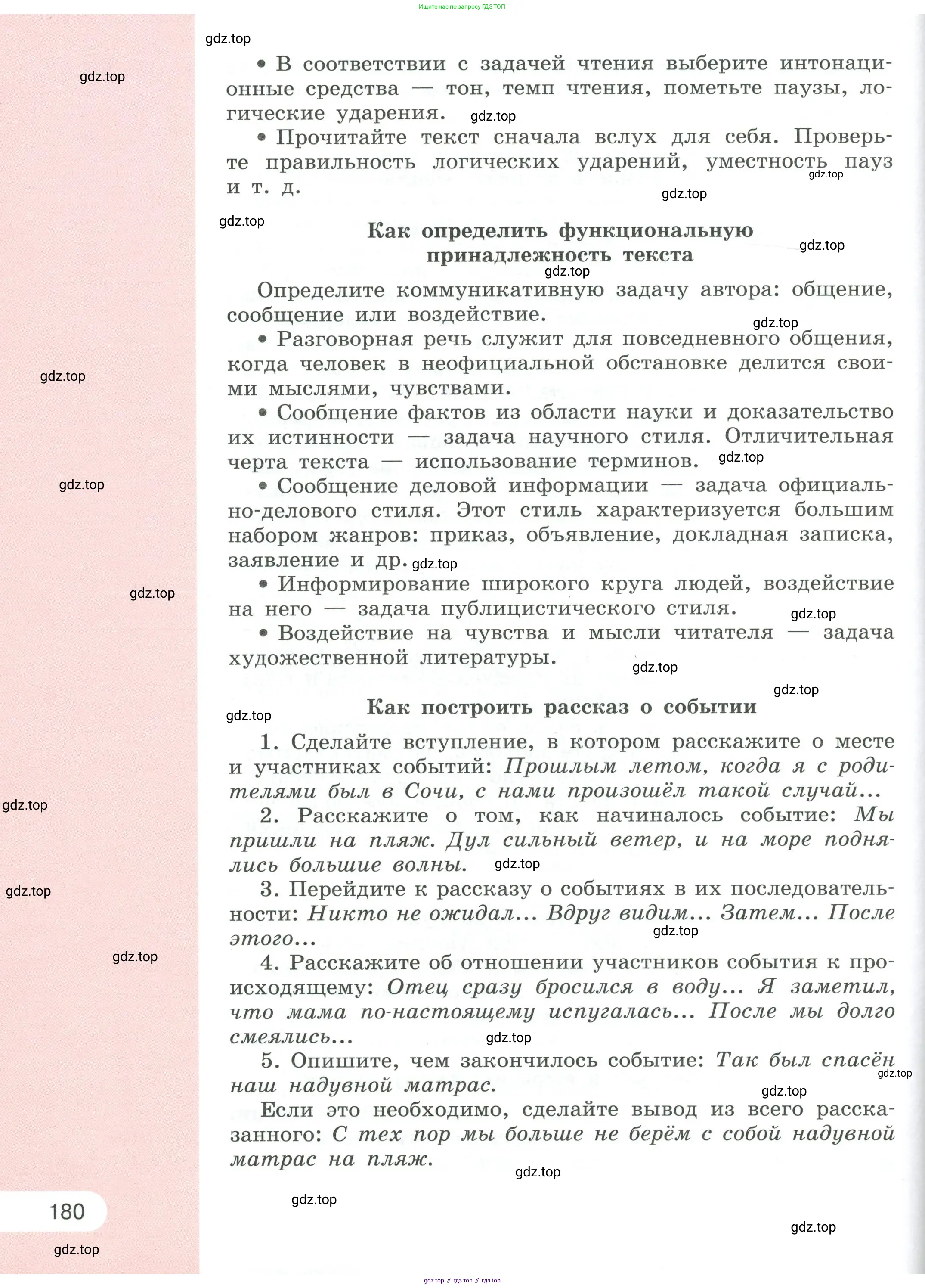 Русский язык, 6 класс Учебник, авторы: Рыбченкова Лидия Макаровна, Александрова Ольга Макаровна, Загоровская Ольга Владимировна, Нарушевич Андрей Георгиевич, Григорьев Андрей Владимирович, Леонтьева Юлия Николаевна, издательство Просвещение, Москва, 2019 - 2022, страница 180