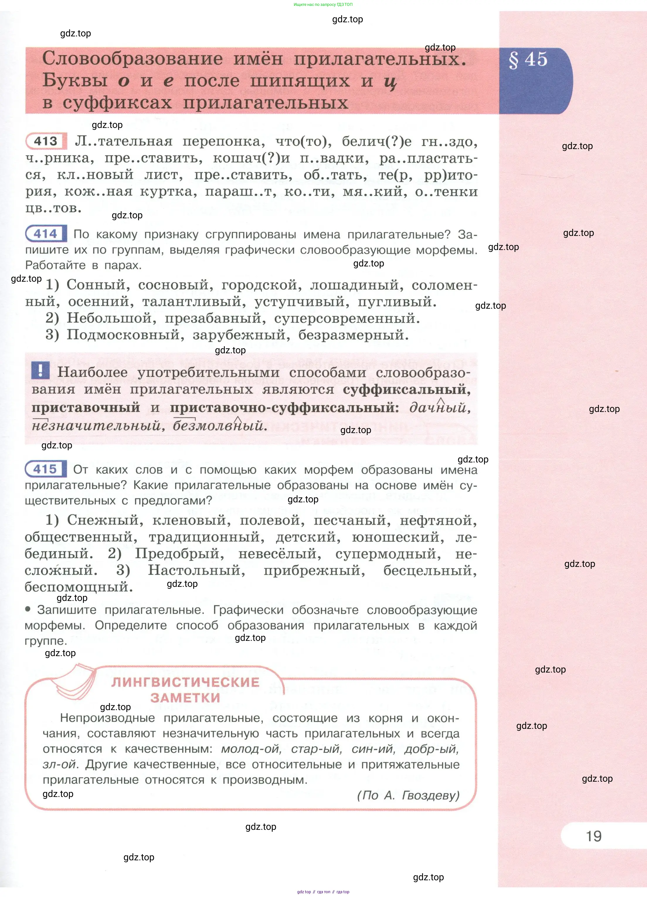 Русский язык, 6 класс Учебник, авторы: Рыбченкова Лидия Макаровна, Александрова Ольга Макаровна, Загоровская Ольга Владимировна, Нарушевич Андрей Георгиевич, Григорьев Андрей Владимирович, Леонтьева Юлия Николаевна, издательство Просвещение, Москва, 2019 - 2022, Часть 1, страница 19