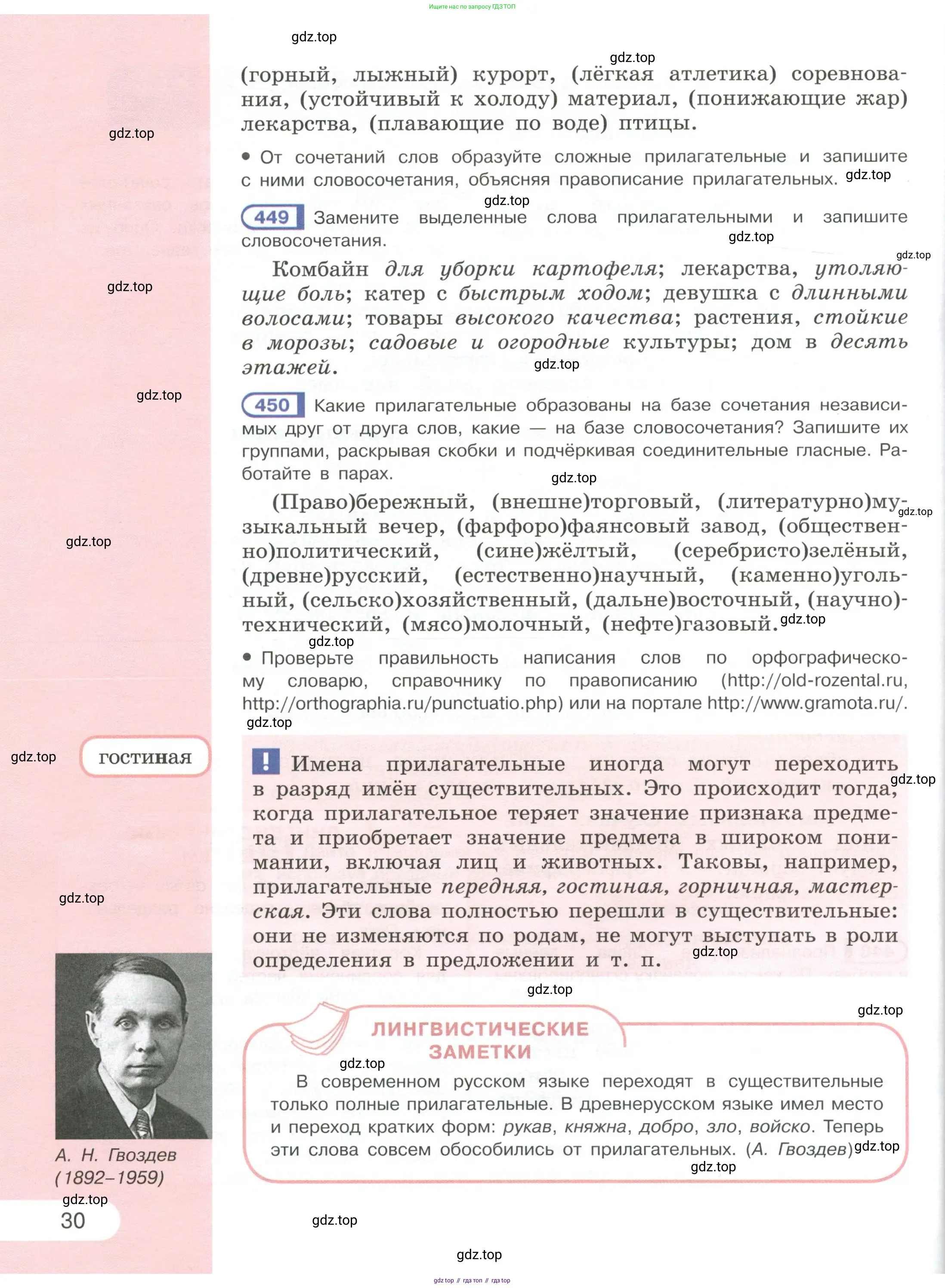 Русский язык, 6 класс Учебник, авторы: Рыбченкова Лидия Макаровна, Александрова Ольга Макаровна, Загоровская Ольга Владимировна, Нарушевич Андрей Георгиевич, Григорьев Андрей Владимирович, Леонтьева Юлия Николаевна, издательство Просвещение, Москва, 2019 - 2022, Часть 1, страница 30