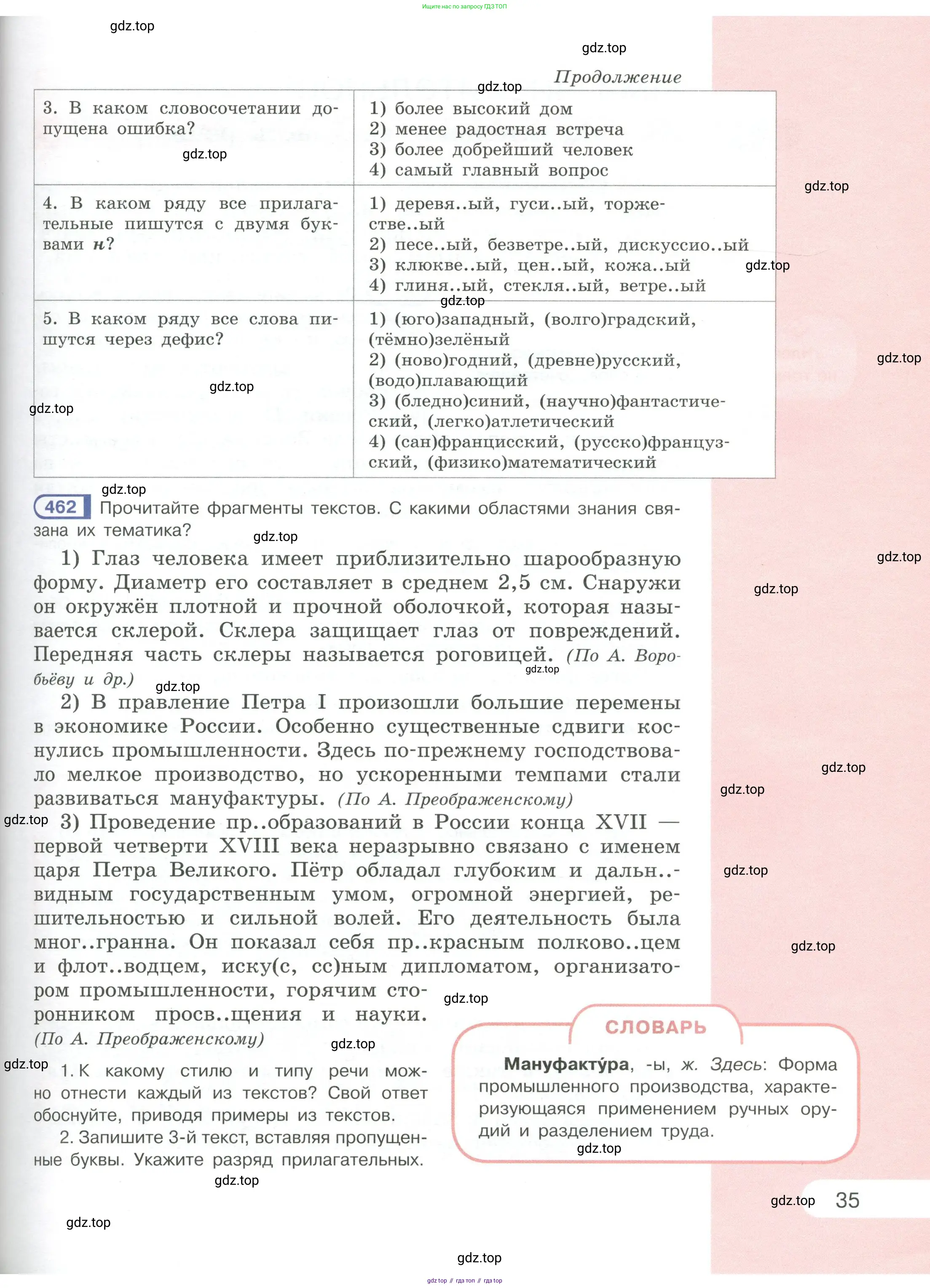 Русский язык, 6 класс Учебник, авторы: Рыбченкова Лидия Макаровна, Александрова Ольга Макаровна, Загоровская Ольга Владимировна, Нарушевич Андрей Георгиевич, Григорьев Андрей Владимирович, Леонтьева Юлия Николаевна, издательство Просвещение, Москва, 2019 - 2022, Часть 1, страница 35