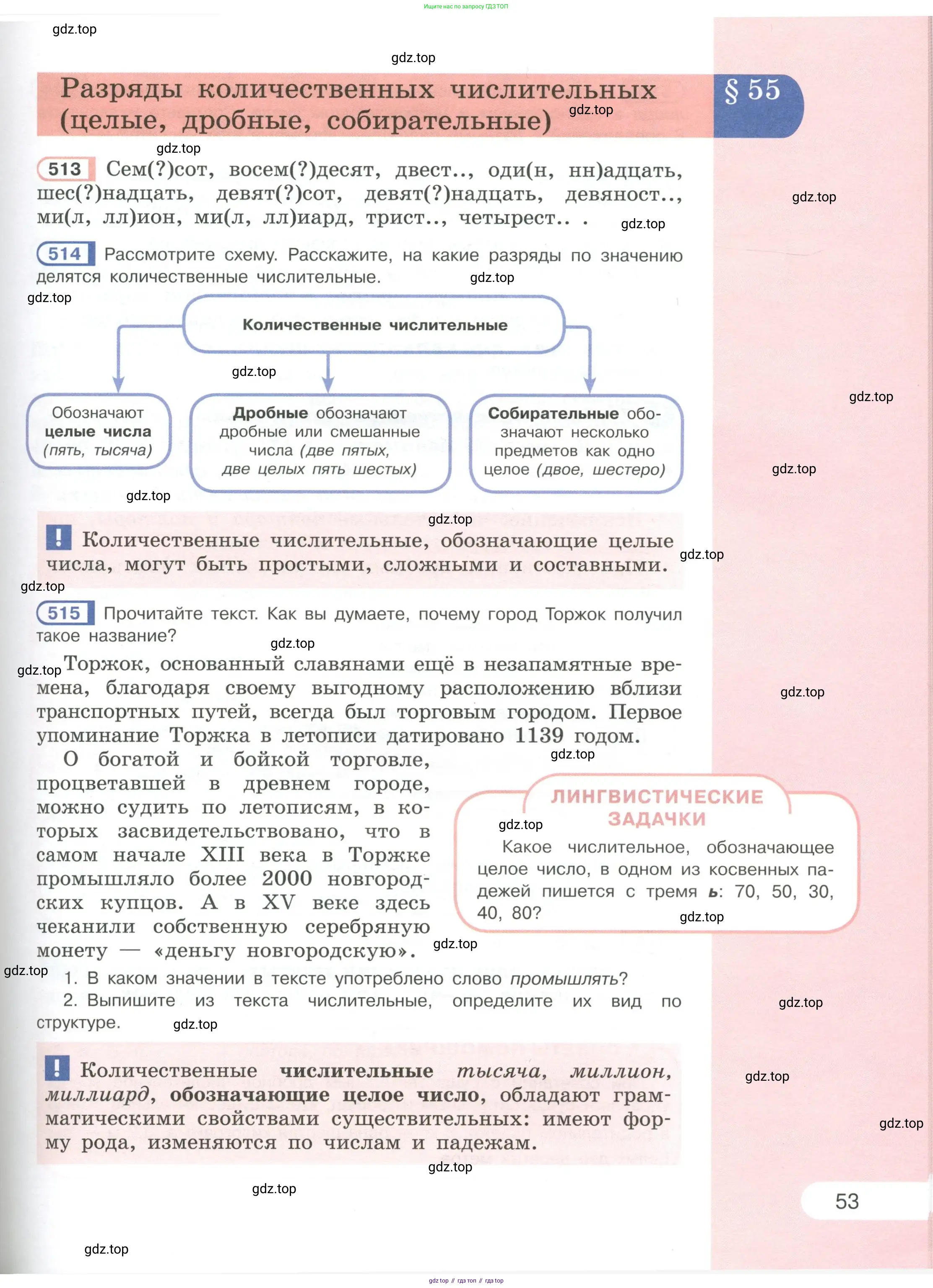 Русский язык, 6 класс Учебник, авторы: Рыбченкова Лидия Макаровна, Александрова Ольга Макаровна, Загоровская Ольга Владимировна, Нарушевич Андрей Георгиевич, Григорьев Андрей Владимирович, Леонтьева Юлия Николаевна, издательство Просвещение, Москва, 2019 - 2022, Часть 1, страница 53
