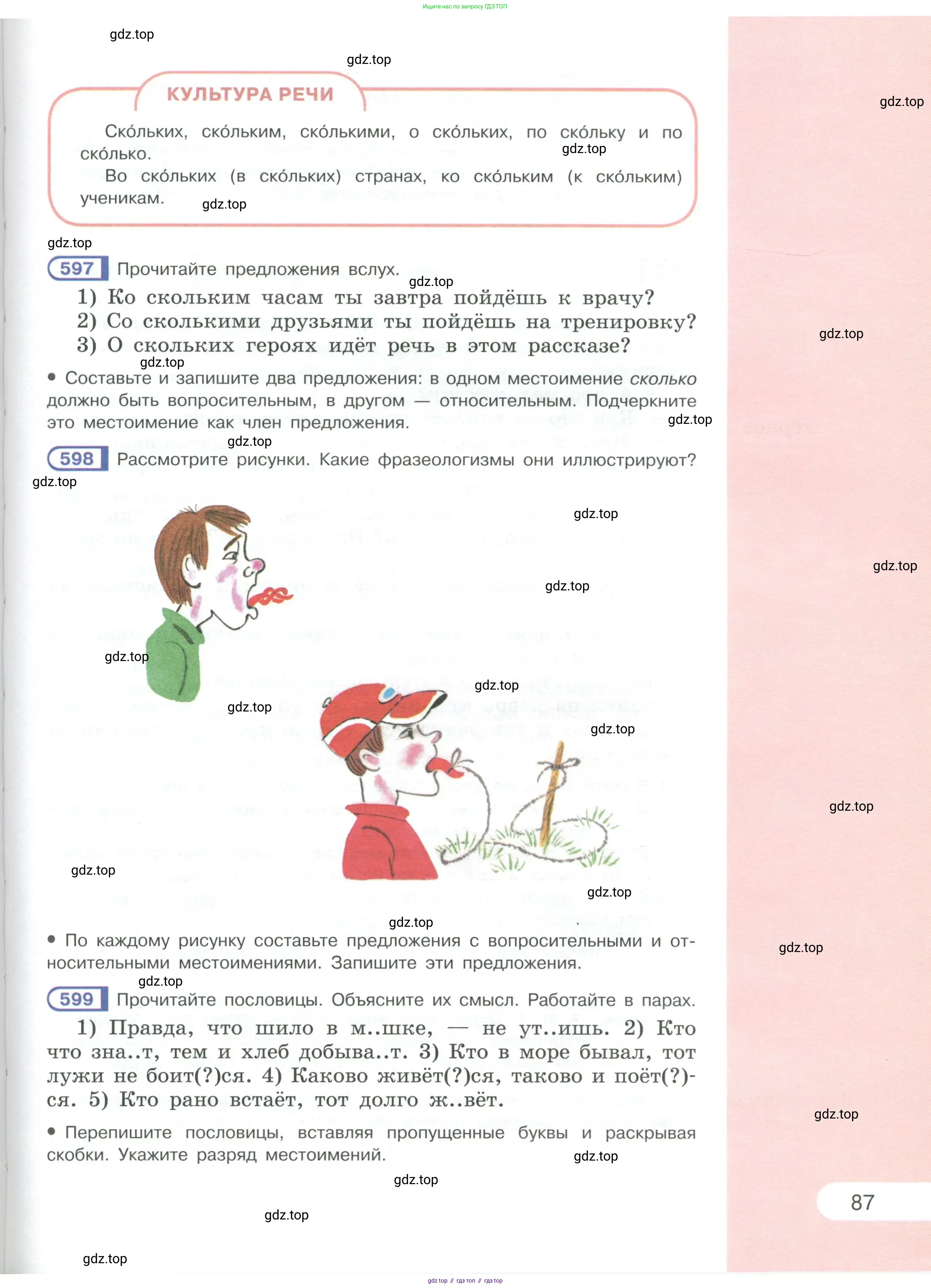 Русский язык, 6 класс Учебник, авторы: Рыбченкова Лидия Макаровна, Александрова Ольга Макаровна, Загоровская Ольга Владимировна, Нарушевич Андрей Георгиевич, Григорьев Андрей Владимирович, Леонтьева Юлия Николаевна, издательство Просвещение, Москва, 2019 - 2022, Часть 1, страница 87