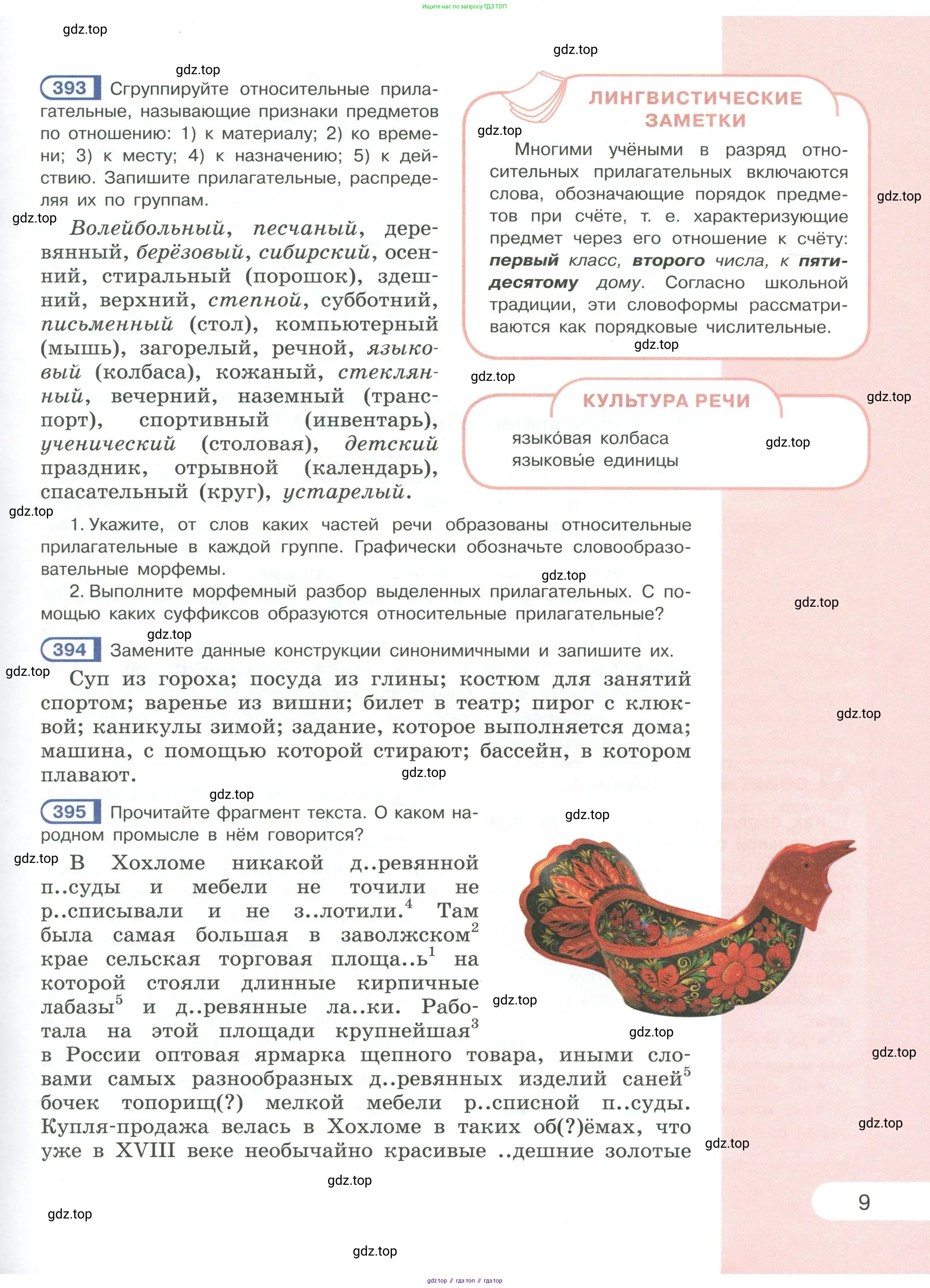 Русский язык, 6 класс Учебник, авторы: Рыбченкова Лидия Макаровна, Александрова Ольга Макаровна, Загоровская Ольга Владимировна, Нарушевич Андрей Георгиевич, Григорьев Андрей Владимирович, Леонтьева Юлия Николаевна, издательство Просвещение, Москва, 2019 - 2022, Часть 1, страница 9