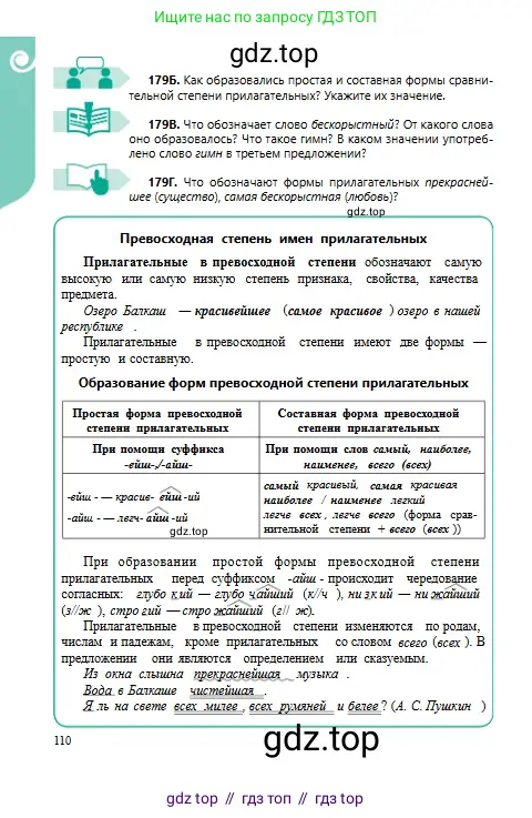Русский язык, 6 класс Учебник, авторы: Сабитова Зинаида Какбаевна, Бейсембаев Амангельды Ракишевич, издательство Мектеп, Алматы, 2018, Часть 1, страница 110