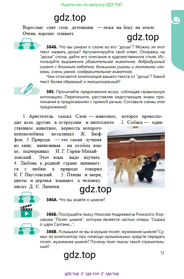 Русский язык, 6 класс Учебник, авторы: Сабитова Зинаида Какбаевна, Бейсембаев Амангельды Ракишевич, издательство Мектеп, Алматы, 2018, Часть 2, страница 73