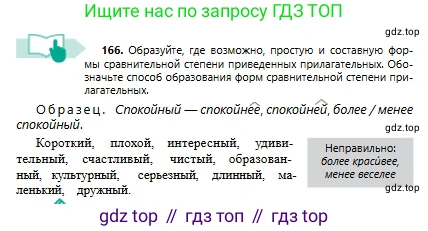 Русский язык, 6 класс Учебник, авторы: Сабитова Зинаида Какбаевна, Бейсембаев Амангельды Ракишевич, издательство Мектеп, Алматы, 2018, Часть 1, страница 104, номер 166, Условие