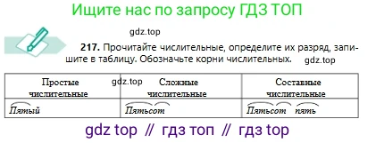 Русский язык, 6 класс Учебник, авторы: Сабитова Зинаида Какбаевна, Бейсембаев Амангельды Ракишевич, издательство Мектеп, Алматы, 2018, Часть 1, страница 133, номер 217, Условие