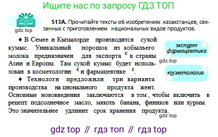 Русский язык, 6 класс Учебник, авторы: Сабитова Зинаида Какбаевна, Бейсембаев Амангельды Ракишевич, издательство Мектеп, Алматы, 2018, Часть 2, страница 148, номер 513А, Условие