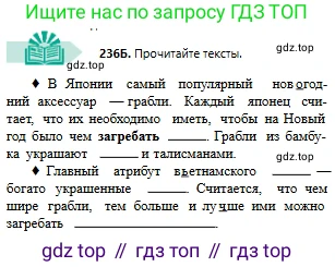 Русский язык, 6 класс Учебник, авторы: Сабитова Зинаида Какбаевна, Бейсембаев Амангельды Ракишевич, издательство Мектеп, Алматы, 2018, Часть 1, страница 143, номер 236Б, Условие
