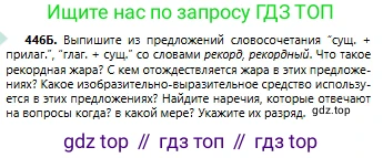 Русский язык, 6 класс Учебник, авторы: Сабитова Зинаида Какбаевна, Бейсембаев Амангельды Ракишевич, издательство Мектеп, Алматы, 2018, Часть 2, страница 112, номер 446Б, Условие
