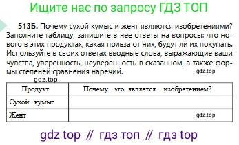 Русский язык, 6 класс Учебник, авторы: Сабитова Зинаида Какбаевна, Бейсембаев Амангельды Ракишевич, издательство Мектеп, Алматы, 2018, Часть 2, страница 149, номер 513Б, Условие
