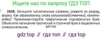 Русский язык, 6 класс Учебник, авторы: Сабитова Зинаида Какбаевна, Бейсембаев Амангельды Ракишевич, издательство Мектеп, Алматы, 2018, Часть 1, страница 161, номер 265В, Условие