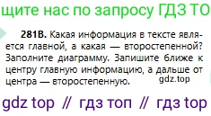 Русский язык, 6 класс Учебник, авторы: Сабитова Зинаида Какбаевна, Бейсембаев Амангельды Ракишевич, издательство Мектеп, Алматы, 2018, Часть 2, страница 11, номер 281В, Условие