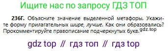 Русский язык, 6 класс Учебник, авторы: Сабитова Зинаида Какбаевна, Бейсембаев Амангельды Ракишевич, издательство Мектеп, Алматы, 2018, Часть 1, страница 144, номер 236Г, Условие