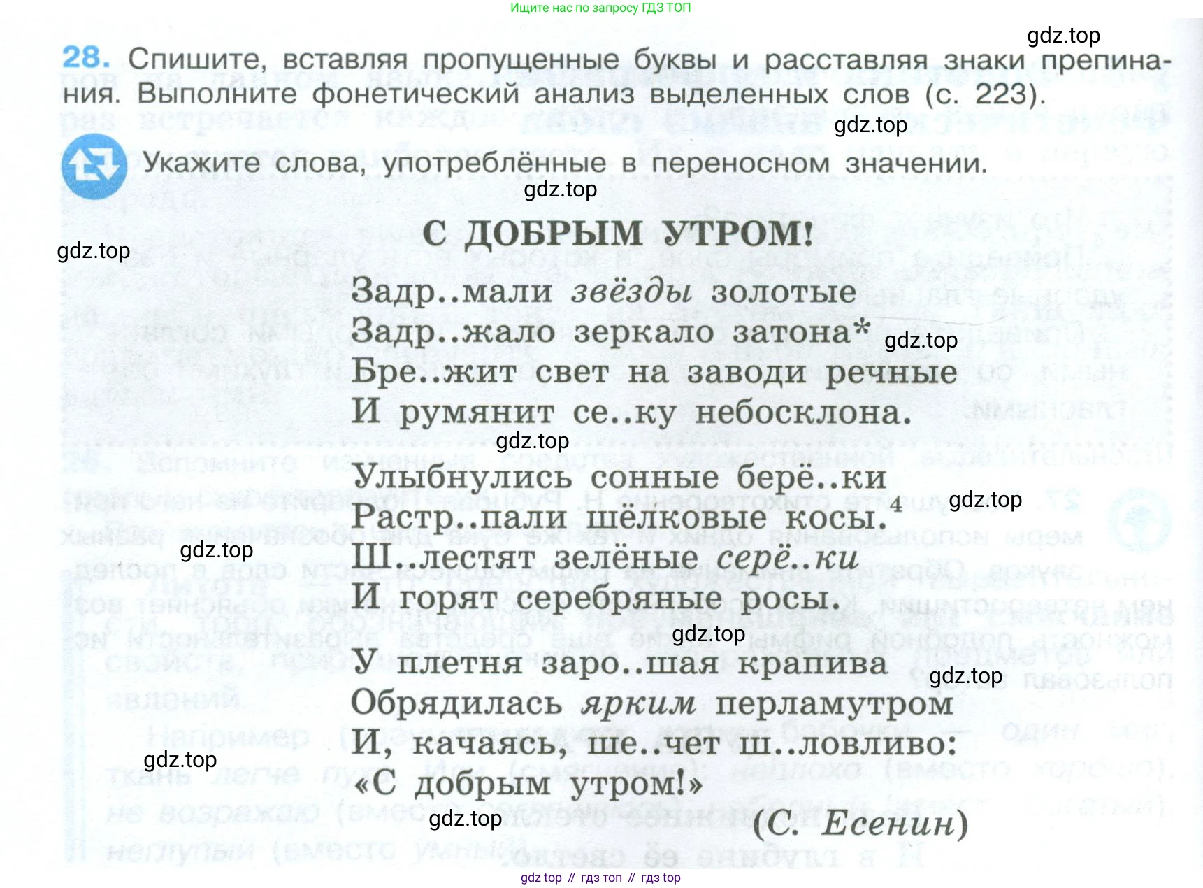 Русский язык, 7 класс Учебник, авторы: Баранов Михаил Трофимович, Ладыженская Таиса Алексеевна, Тростенцова Лидия Александровна, Ладыженская Наталия Вениаминовна, Александрова Ольга Макаровна, Дейкина Алевтина Дмитриевна, Антонова Любовь Геннадиевна, Григорян Лариса Трофимовна, Кулибаба Иван Иванович, издательство Просвещение, Москва, 2023, зелёного цвета, Часть 1, страница 18, номер 28, Условие 2024-2027
