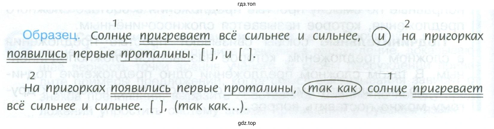 Подчеркнуть основы предложений; союзы, соединяющие предложения, заключить в овал