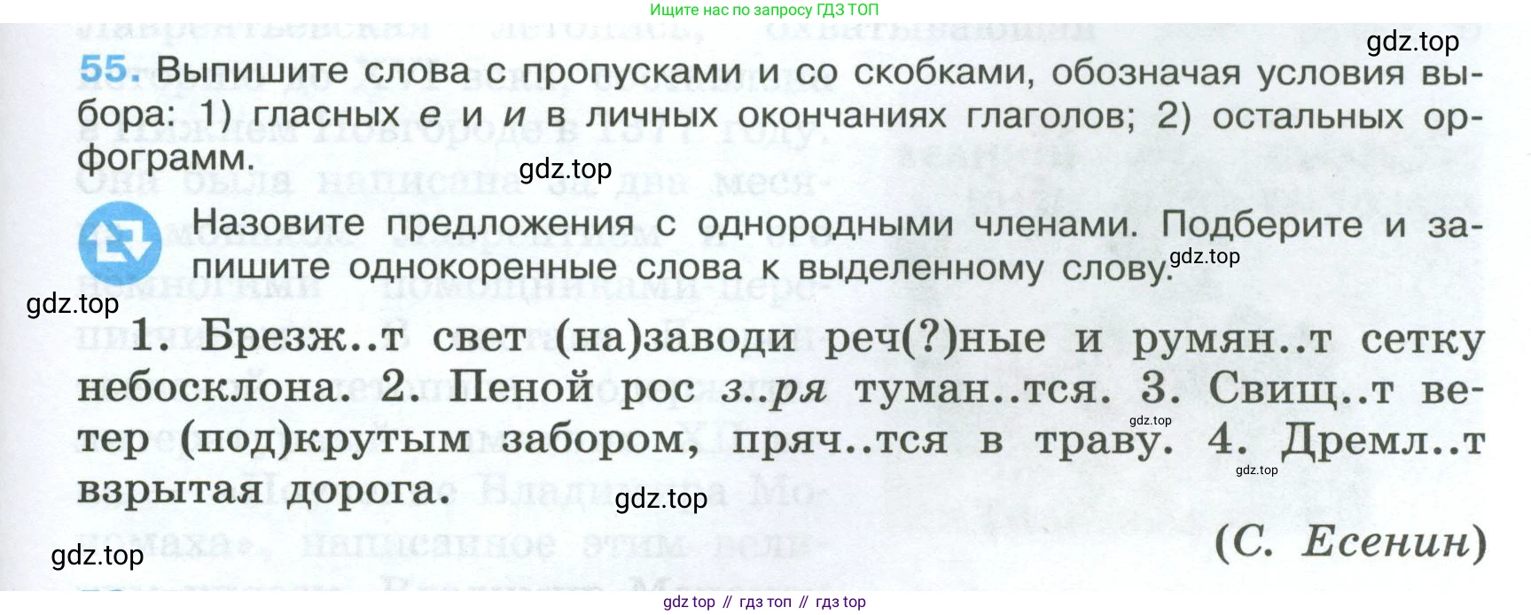 Русский язык, 7 класс Учебник, авторы: Баранов Михаил Трофимович, Ладыженская Таиса Алексеевна, Тростенцова Лидия Александровна, Ладыженская Наталия Вениаминовна, Александрова Ольга Макаровна, Дейкина Алевтина Дмитриевна, Антонова Любовь Геннадиевна, Григорян Лариса Трофимовна, Кулибаба Иван Иванович, издательство Просвещение, Москва, 2023, зелёного цвета, Часть 1, страница 29, номер 55, Условие 2024-2027
