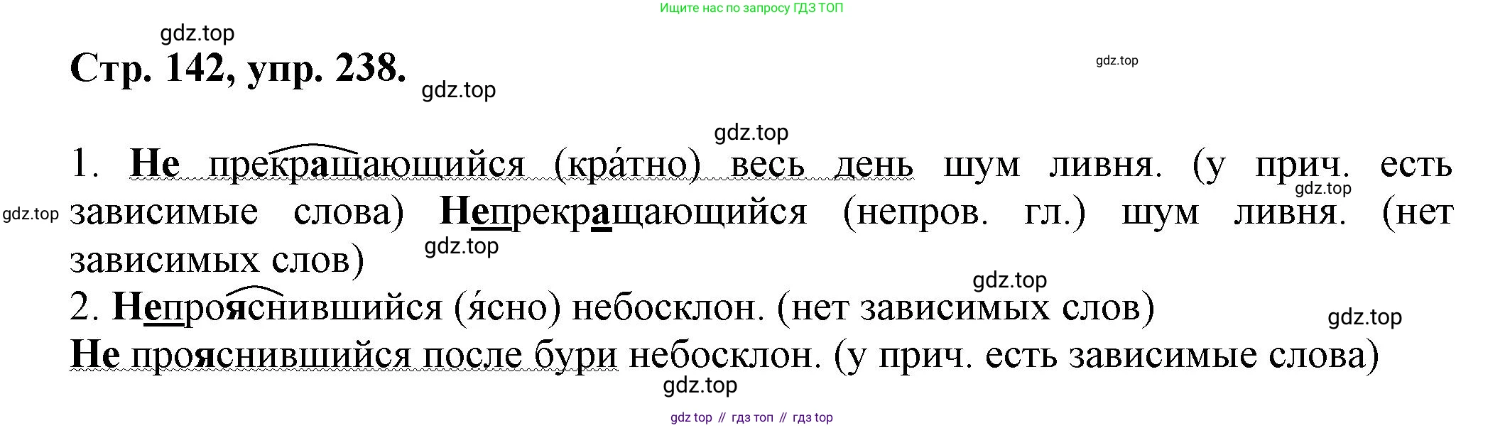 Русский язык, 7 класс Учебник, авторы: Баранов Михаил Трофимович, Ладыженская Таиса Алексеевна, Тростенцова Лидия Александровна, Ладыженская Наталия Вениаминовна, Александрова Ольга Макаровна, Дейкина Алевтина Дмитриевна, Антонова Любовь Геннадиевна, Григорян Лариса Трофимовна, Кулибаба Иван Иванович, издательство Просвещение, Москва, 2023, зелёного цвета, Часть 1, страница 142, номер 238, Решение 1 (2024-2027)