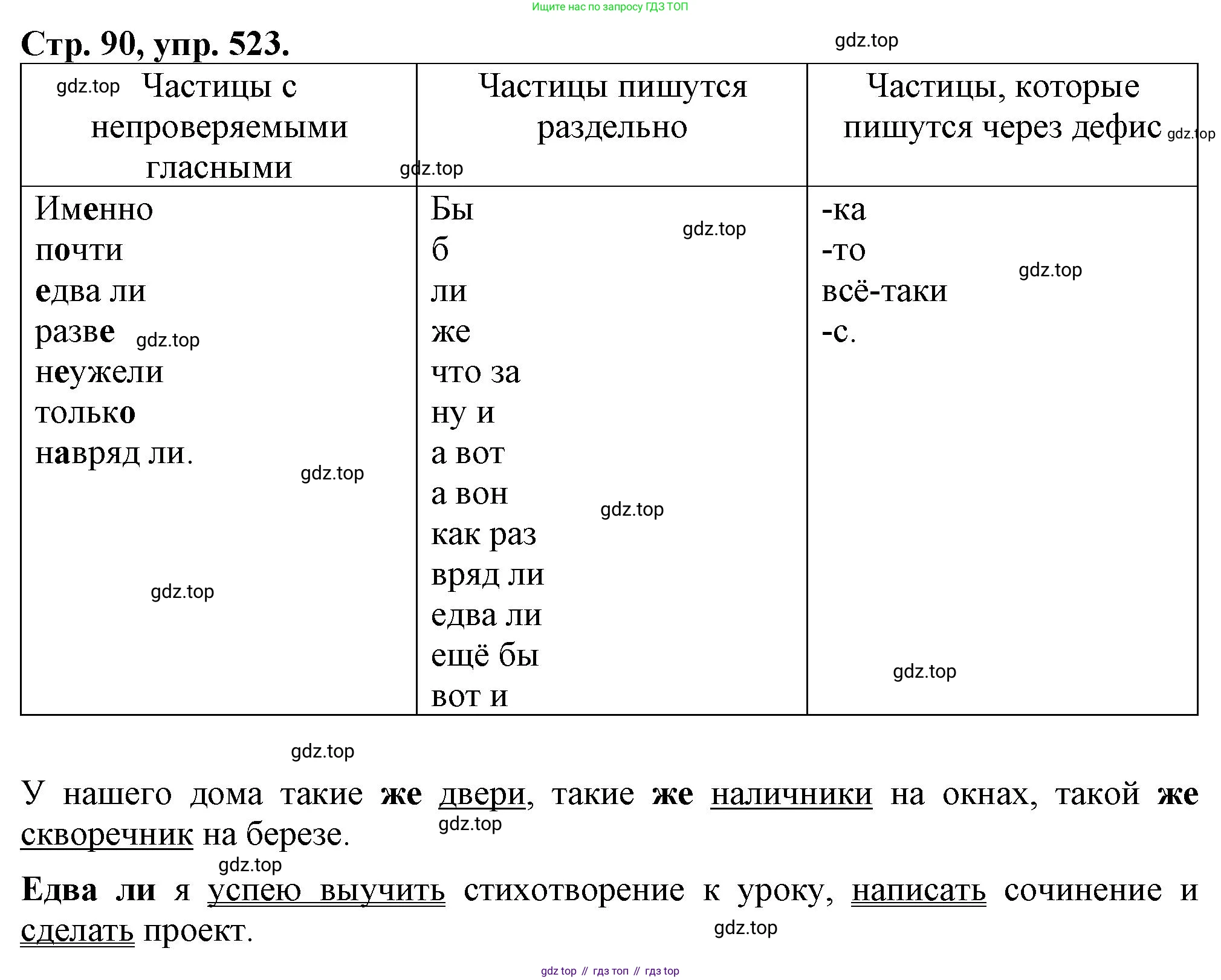 Русский язык, 7 класс Учебник, авторы: Баранов Михаил Трофимович, Ладыженская Таиса Алексеевна, Тростенцова Лидия Александровна, Ладыженская Наталия Вениаминовна, Александрова Ольга Макаровна, Дейкина Алевтина Дмитриевна, Антонова Любовь Геннадиевна, Григорян Лариса Трофимовна, Кулибаба Иван Иванович, издательство Просвещение, Москва, 2023, зелёного цвета, Часть 2, страница 90, номер 523, Решение 1 (2024-2027)