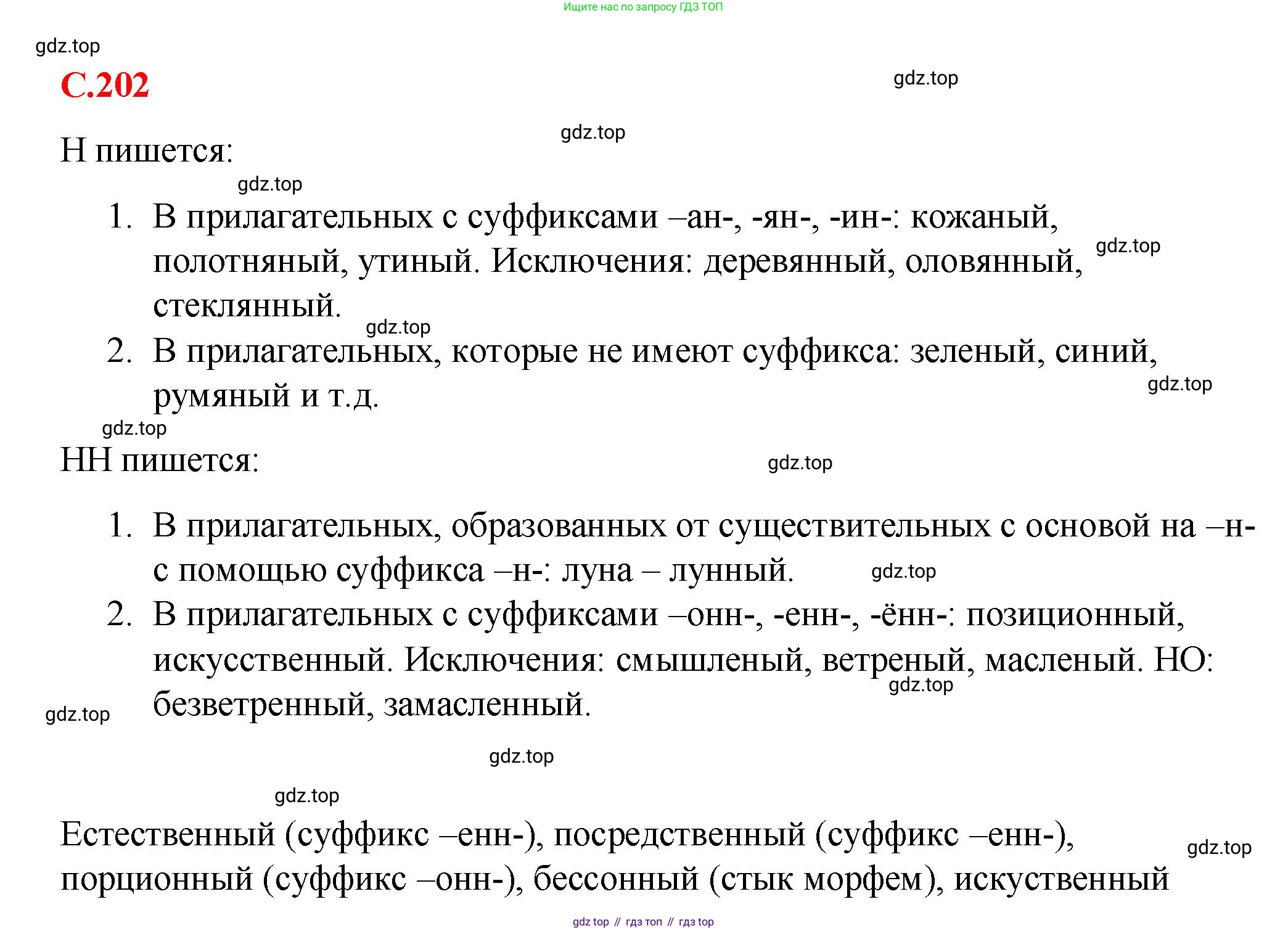 Русский язык, 7 класс Учебник, авторы: Баранов Михаил Трофимович, Ладыженская Таиса Алексеевна, Тростенцова Лидия Александровна, Ладыженская Наталия Вениаминовна, Александрова Ольга Макаровна, Дейкина Алевтина Дмитриевна, Антонова Любовь Геннадиевна, Григорян Лариса Трофимовна, Кулибаба Иван Иванович, издательство Просвещение, Москва, 2023, зелёного цвета, Часть 1, страница 202, Решение 2 (2024-2027)