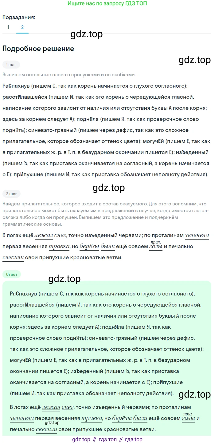 Русский язык, 7 класс Учебник, авторы: Баранов Михаил Трофимович, Ладыженская Таиса Алексеевна, Тростенцова Лидия Александровна, Ладыженская Наталия Вениаминовна, Александрова Ольга Макаровна, Дейкина Алевтина Дмитриевна, Антонова Любовь Геннадиевна, Григорян Лариса Трофимовна, Кулибаба Иван Иванович, издательство Просвещение, Москва, 2023, зелёного цвета, Часть 1, страница 91, номер 161, Решение 3 (2024-2027) (продолжение 2)