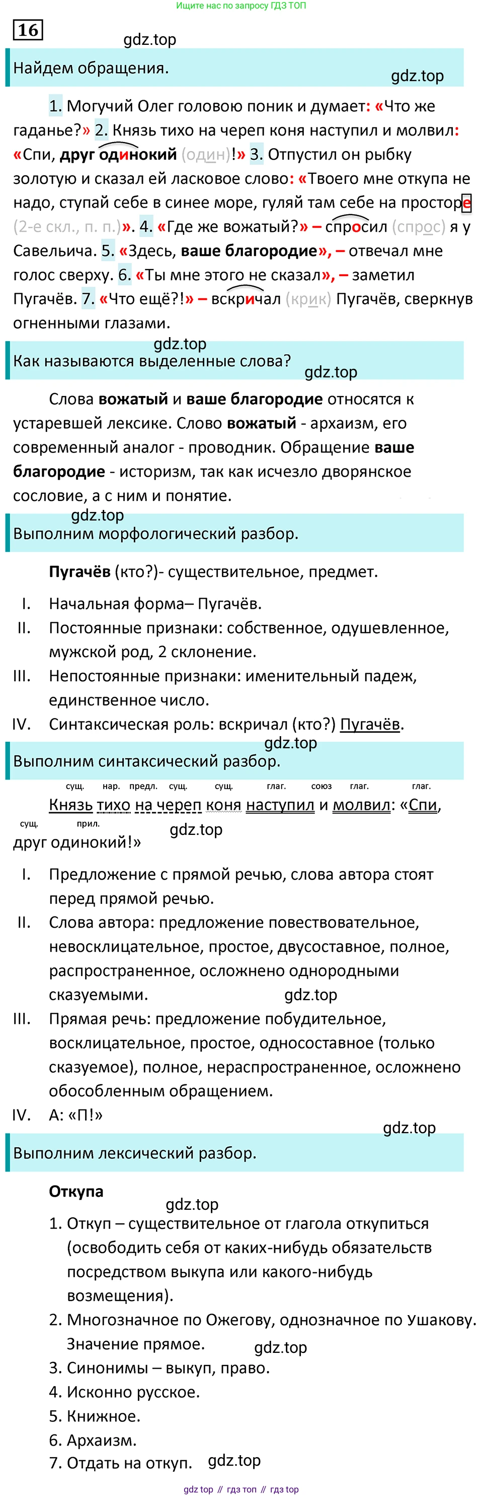 Русский язык, 7 класс Учебник, авторы: Баранов Михаил Трофимович, Ладыженская Таиса Алексеевна, Тростенцова Лидия Александровна, Ладыженская Наталия Вениаминовна, Александрова Ольга Макаровна, Дейкина Алевтина Дмитриевна, Антонова Любовь Геннадиевна, Григорян Лариса Трофимовна, Кулибаба Иван Иванович, издательство Просвещение, Москва, 2023, зелёного цвета, Часть 1, страница 12, номер 16, Решение 5 (2024-2027)