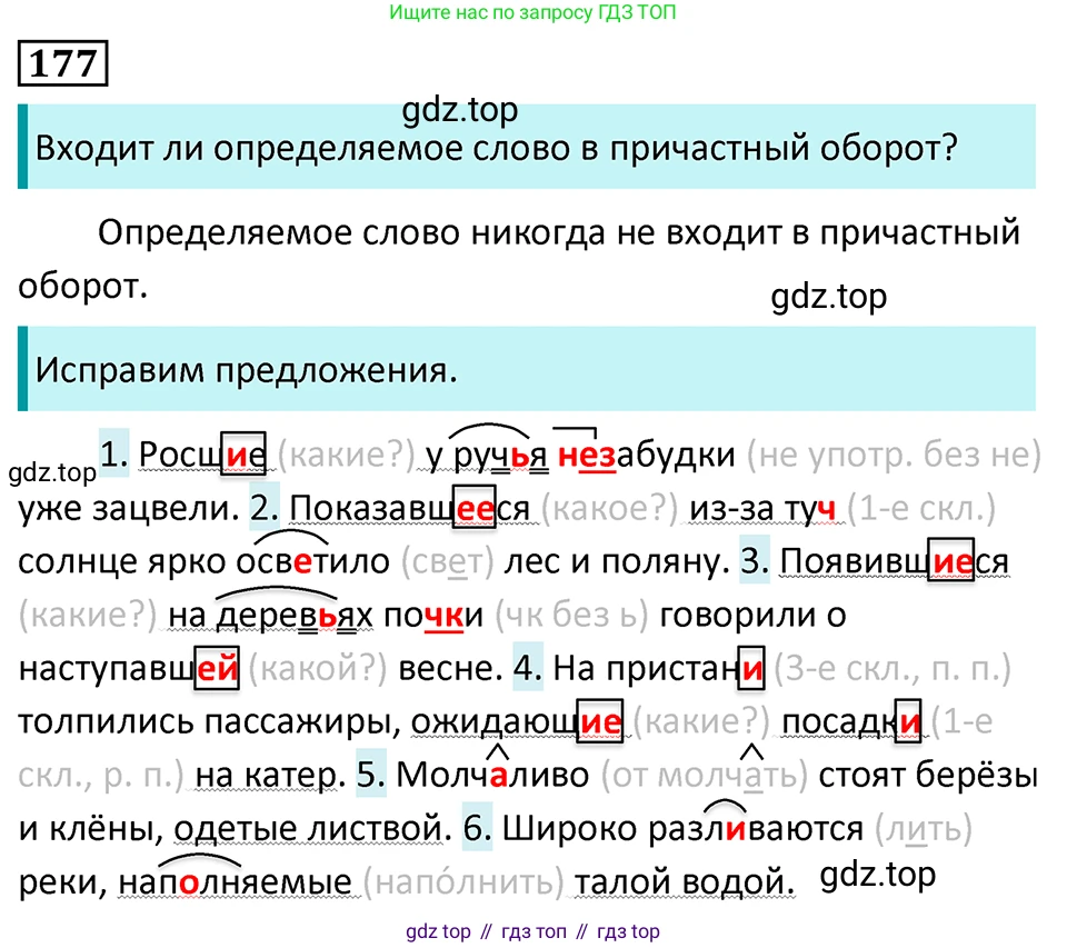 Русский язык, 7 класс Учебник, авторы: Баранов Михаил Трофимович, Ладыженская Таиса Алексеевна, Тростенцова Лидия Александровна, Ладыженская Наталия Вениаминовна, Александрова Ольга Макаровна, Дейкина Алевтина Дмитриевна, Антонова Любовь Геннадиевна, Григорян Лариса Трофимовна, Кулибаба Иван Иванович, издательство Просвещение, Москва, 2023, зелёного цвета, Часть 1, страница 102, номер 177, Решение 5 (2024-2027)