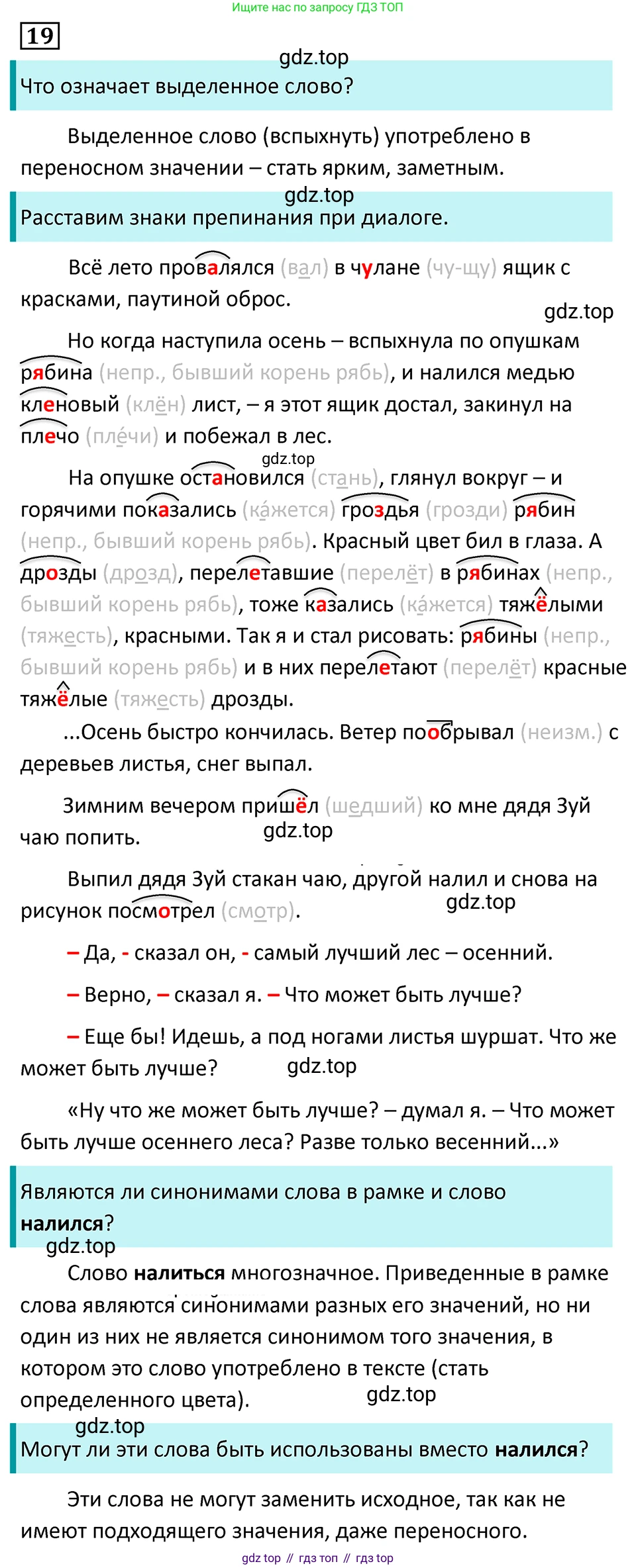 Русский язык, 7 класс Учебник, авторы: Баранов Михаил Трофимович, Ладыженская Таиса Алексеевна, Тростенцова Лидия Александровна, Ладыженская Наталия Вениаминовна, Александрова Ольга Макаровна, Дейкина Алевтина Дмитриевна, Антонова Любовь Геннадиевна, Григорян Лариса Трофимовна, Кулибаба Иван Иванович, издательство Просвещение, Москва, 2023, зелёного цвета, Часть 1, страница 13, номер 19, Решение 5 (2024-2027)