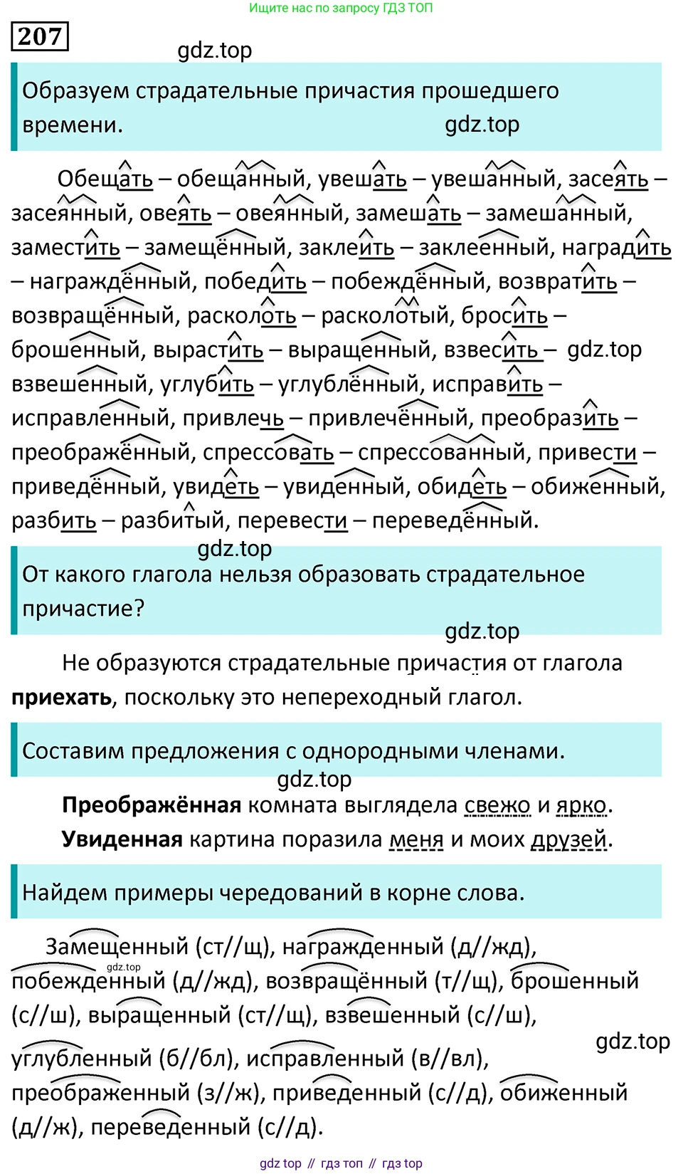 Русский язык, 7 класс Учебник, авторы: Баранов Михаил Трофимович, Ладыженская Таиса Алексеевна, Тростенцова Лидия Александровна, Ладыженская Наталия Вениаминовна, Александрова Ольга Макаровна, Дейкина Алевтина Дмитриевна, Антонова Любовь Геннадиевна, Григорян Лариса Трофимовна, Кулибаба Иван Иванович, издательство Просвещение, Москва, 2023, зелёного цвета, Часть 1, страница 120, номер 207, Решение 5 (2024-2027)