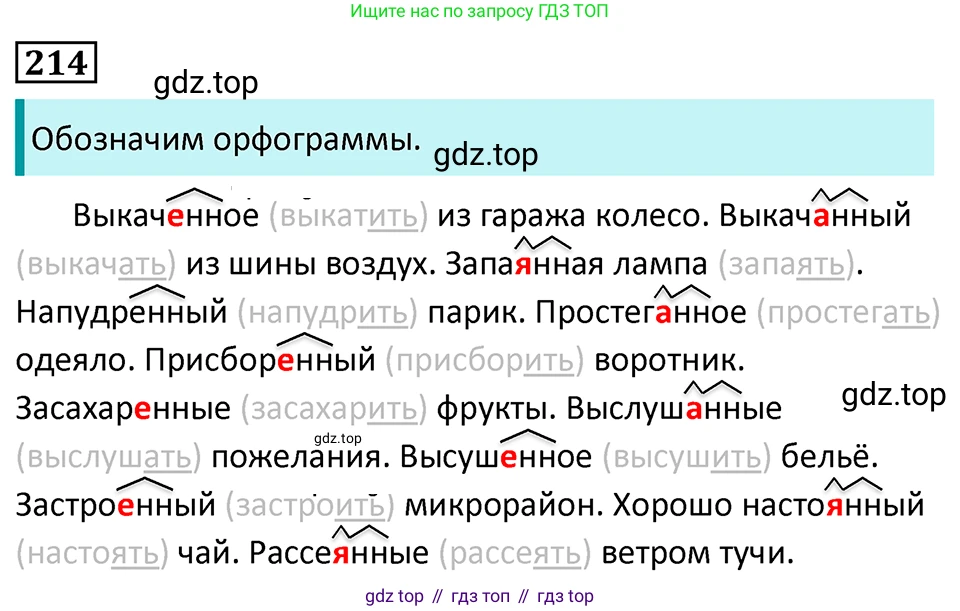 Русский язык, 7 класс Учебник, авторы: Баранов Михаил Трофимович, Ладыженская Таиса Алексеевна, Тростенцова Лидия Александровна, Ладыженская Наталия Вениаминовна, Александрова Ольга Макаровна, Дейкина Алевтина Дмитриевна, Антонова Любовь Геннадиевна, Григорян Лариса Трофимовна, Кулибаба Иван Иванович, издательство Просвещение, Москва, 2023, зелёного цвета, Часть 1, страница 123, номер 214, Решение 5 (2024-2027)